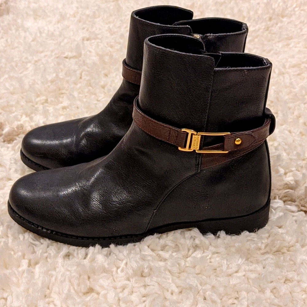 Ivanka Trump Ankle Boots Black Leather Sz 5